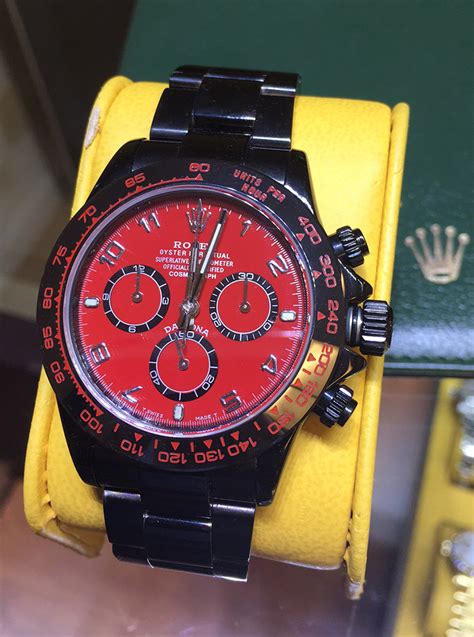 rolex daytona black red face|rolex daytona 116520 price.